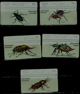 AUSTRIA  1998 PHONECARD INSECTS SET OF 5 CARDS USED VF!! - Other & Unclassified