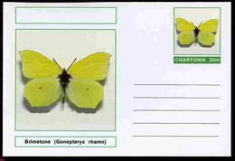 Chartonia (Fantasy) Butterflies - Brimstone (Gonepteryx Rhamn) Postal Stationery Card Unused And Fine - Papillons