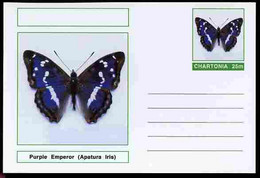 Chartonia (Fantasy) Butterflies - Purple Emperor (Apatura Iris) Postal Stationery Card Unused And Fine - Papillons