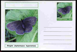 Chartonia (Fantasy) Butterflies - Ringlet (Aphantopus Hyperantus) Postal Stationery Card Unused And Fine - Papillons