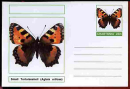 Chartonia (Fantasy) Butterflies - Small Tortoiseshell (Aglais Urticae) Postal Stationery Card Unused And Fine - Papillons