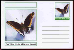 Chartonia (Fantasy) Butterflies - Two-Tailed Pasha (Charaxes Jasius) Postal Stationery Card Unused And Fine - Papillons