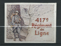 FRANCE VIGNETTE DELANDRE Rare : 417 éme Regt D'infanterie 1914 1918 WWI Ww1 Cinderella Poster Stamp - Military Heritage