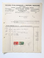 Facture Sucrerie Peeters Warcoing Pecq 1937 - Food