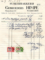 Factuur Suikerbakkerij Himpe Waregem 1947 - Food