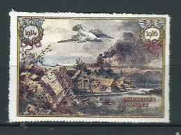 FRANCE VIGNETTE DELANDRE Rare : Pigeons Voyageurs Colombophilie 1914 1918 WWI Ww1 Cinderella Poster Stamp - Military Heritage