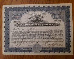 Palmer Union Oil Company + Revenue Stamp(s) - Aardolie