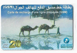 TUNISIE CARTE RECHARGE TUNISIE TELECOM 20 Dinars CHAMEAU - Tunisie