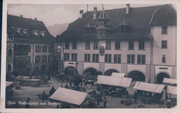 Thoune BE, Rathausplatz Und Rathaus, Le Marché (5742) - Thoune / Thun