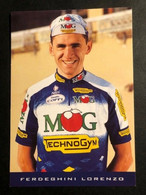 Lorenzo Ferdeghini -  MG Technogym - 1996 - Carte / Card - Cyclists - Cyclisme - Ciclismo -wielrennen - Cyclisme