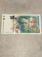 Billet De 500 Francs Pierre Et Marie Curie 1994 /  Alph T 030874330 / Vendu En L’état - 500 F 1994-2000 ''Pierre Et Marie Curie''