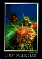 (2 E 7) Australia - QLD - Great Varrier Reef - Diver & Crown Thorms - Great Barrier Reef