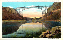 Idaho Twin Falls The Twin Falls-Jerome Bridsge Over Snake River - Twin Falls