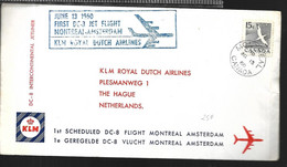CANADA ,1er Vol Montréal - Amsterdam 1960 - Luftpost
