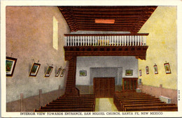 New Mexico Santa Fe San Miguel Church Interior View Towards Entrance - Santa Fe