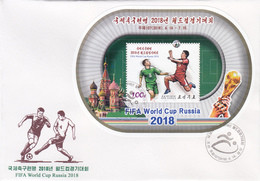 2018 North Korea  Russia 2018 FIFA World Cup S/S Perforated Stamp FDC - 2018 – Russland