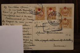 1917 Cpa AK Turkey Türkei LEVANT Empire Ottoman Türkiýe Lausanne Suisse Switzerland Schweiz Cover - Storia Postale