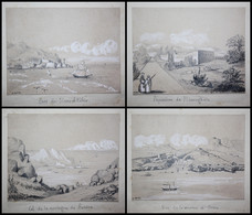 Album With 18 Original Drawings Of Views In Algeria. Made During The French Colonisation In The 1840's. - Rarezas