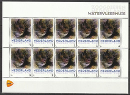 Nederland NVPH 3013Aa30 Vel Persoonlijke Zegels Zoogdieren In Nederland Watervleermuis 2013 MNH Postfris Fauna - Private Stamps