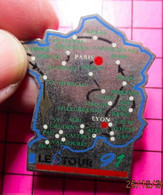 313H Pin's Pins / Beau Et Rare / THEME : SPORTS / CYCLISME TOUR DE FRANCE 91 GRAND PIN'S PARCOURS DU TOUR - Ciclismo