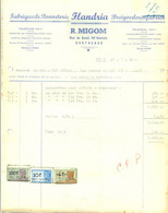 Oude Factuur Flandria - Breigoederenfabriek R. Migom Oostakker : 1949 - Vestiario & Tessile