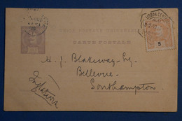 AL8  PORTUGAL BELLE CARTE 1899 LISBOA   POUR SOUTHAMPTON U.K. ++AFFRANCH. INTERESSANT - Covers & Documents