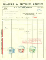 Oude Factuur Filature Et Filteries Réunies (F.F.R.) Alost Et Bruxelles 1943 - Textile & Vestimentaire