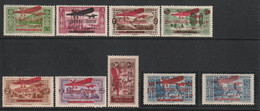 GRAND LIBAN - PA N°29/37 * (1928-30) Surcharge Bilingue - Posta Aerea