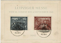 1949, Leipziger Messe,  Gedenk-Karte, A6356 - Storia Postale