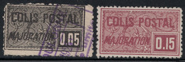 COLIS POSTAUX - N°15 OBLITERE ET N°16 - NEUF SANS GOMME - COTE 2€50. - Neufs