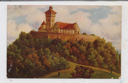 0-5211 WACHSENBURG - HOLZHAUSEN, Veste Wachenburg, Künstler Karte Ochler, Bahnpost Erfurt - Themar - Arnstadt