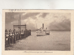 A5540) Abendstimmung Am AMMERSEE - Mit DAMPFSCHIFF U. Anlagestelle ALT !! 1.10.1941 Feldpost - Herrsching