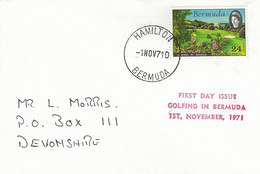 Bermuda 1971 Hamilton Golf Course Belmont FDC Cover - Golf