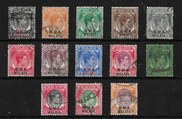 BMA MALAYA 1945 - 1948 VALUES TO $5 BETWEEN SG 1b AND SG 18 FINE USED Cat £7.25 - Malaya (British Military Administration)