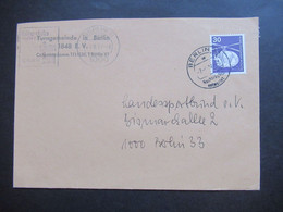 Berlin 1977 Freimarken Industrie Und Technik Nr.497 EF Berlin Ortsbrief Mit Stempel Berlin 33 Nachträglich Entwertet - Covers & Documents