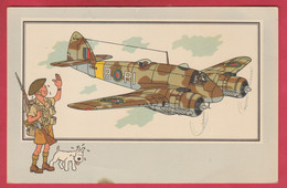 TINTIN / Hergé Et L'Aviation De La Guerre 1939-45 - Bristol " Beaufighter  -1941 - G-B - Casterman 1954 ( Voir Verso ) - Hergé