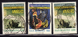 REPUBBLICA DI SAN MARINO 1988 GRANDI DELLO SPETTACOLO CINEMA FEDERICO FELLINI SERIE COMPLETA COMPLETE SET USATA USED - Used Stamps