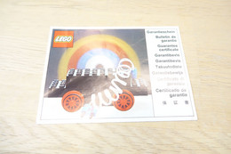 LEGO - Paper Guarantee Card For Motor 4.5V Type I 12 X 4 X 3 1/3 (97680) - Original Vintage Lego - - Kataloge