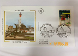 France 2004 FDC Ouistreham's Lighthouse Architectures Landscape Geography Places Sea Lighthouses Building Stamp - Géographie