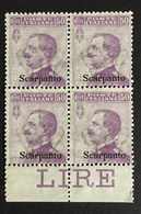 1912 - Italia Regno - Isole Dell' Egeo - Scarpanto 50 Cent - Quartina  - Nuovi - Egeo (Scarpanto)