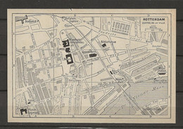 CARTE PLAN 1953 - PAYS BAS - NEDERLANDS - ROTTERDAM CENTRE CENTRUM - Cartes Topographiques