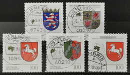 1993 Wappen Der Länder Der Bundesrepublik Deutschland MiNr: 1660 - 1664 - Gebruikt