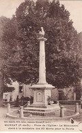 63 - MANZAT - Place De L'église, Le Monument élevé à La Mémoire Des 80 Morts Pour La Patrie - Manzat