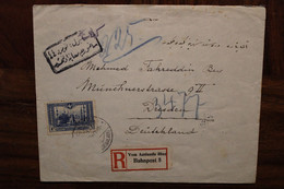 1917 Vom Auslande über Bahnpost 5 Einschreiben Registered Reco Turquie Türkei LEVANT Empire Ottoman Dresden Timbre Seul - Storia Postale