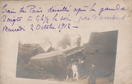 Environs D'Orthez -Baigts De Béarn - Carte Photo Accident Train De Paris Après La Gare De Baigts Mercredi 2 Octobre 1912 - Orthez