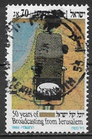 Israel 1986. Scott #936 (U) Broadcasting From Jerusalem, 50th Anniv. *Complete Issue* - Oblitérés (sans Tabs)