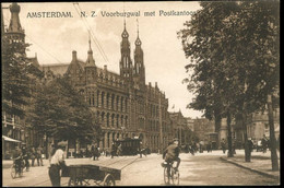 Amsterdam Voorburgwal Met Postkantoor Tramway Nuss - Amsterdam