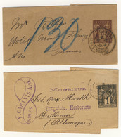 FRANCE - 1894 & 1902 - 2 Bandes De Journal Sage 1c (s.d.) & 2c (d.027) Oblitérées - Wikkels Voor Tijdschriften