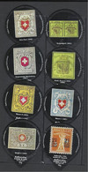 Switzerland, Coffee Cream Labels, "Stamps", Lot Of 27. - Coperchietti Di Panna Per Caffè
