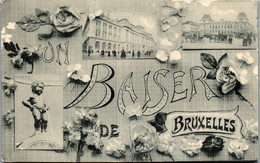 24678 - Belgien - Bruxelles , Brüssel , Mehrbildkarte - Gelaufen - Panoramische Zichten, Meerdere Zichten